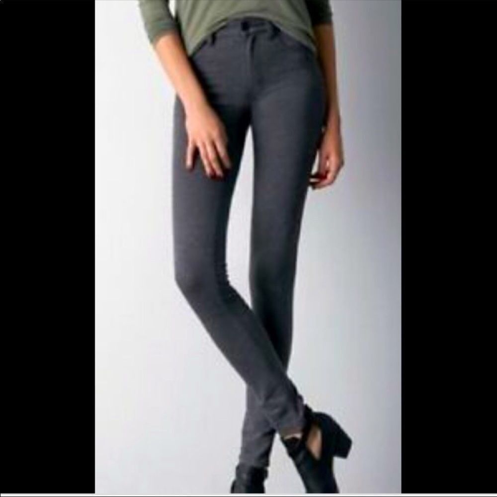 AEO 4 Gray Knit Stretch Cotton Jeggings